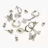 Pack of 8 shiny earrings Pack of 8 shiny earrings