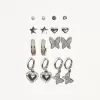 Pack of 8 shiny earrings Pack of 8 shiny earrings
