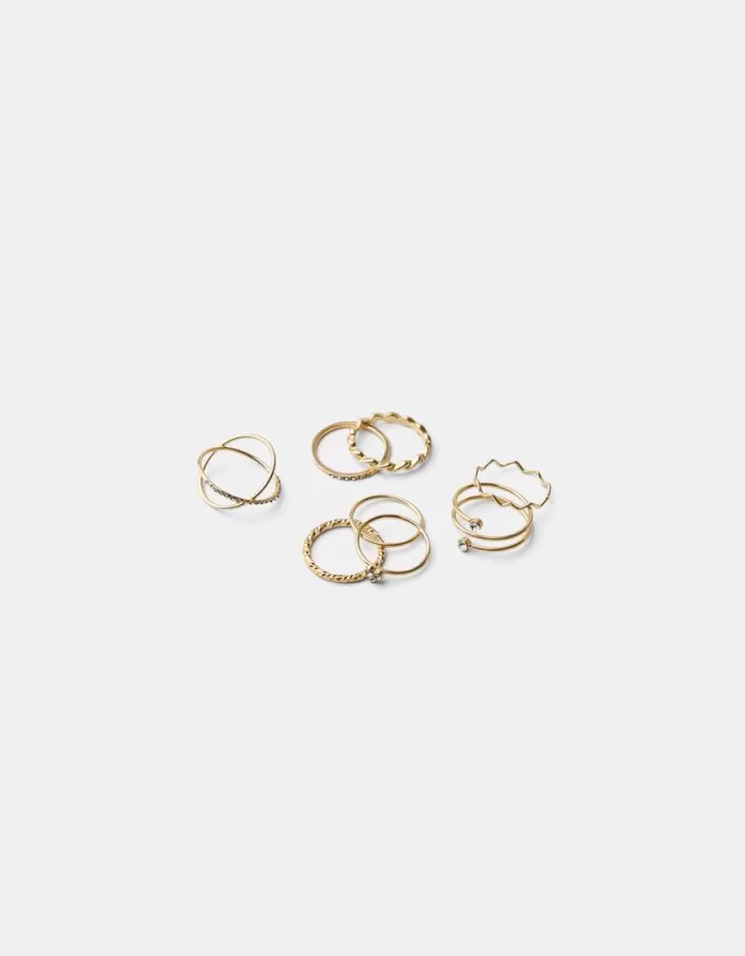 Pack of 9 rhinestone rings Pack of 9 rhinestone rings
