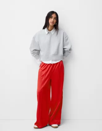 Pants with side stripes