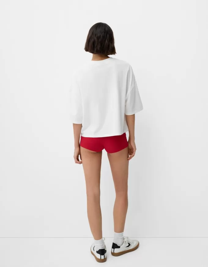 Paris short sleeve cropped T-shirt