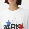 Paris short sleeve cropped T-shirt