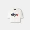 Paris short sleeve cropped T-shirt