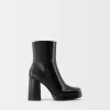 Platform high-heel ankle boots
