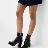 Platform high-heel ankle boots