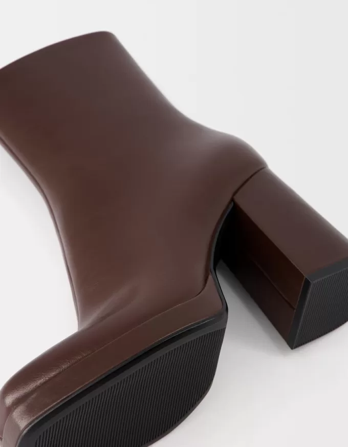 Platform high-heel ankle boots