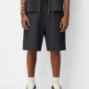 Pleated Bermuda sweat shorts Pleated Bermuda sweat shorts