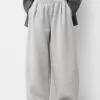 Plush barrel pants with darts Plush barrel pants with darts