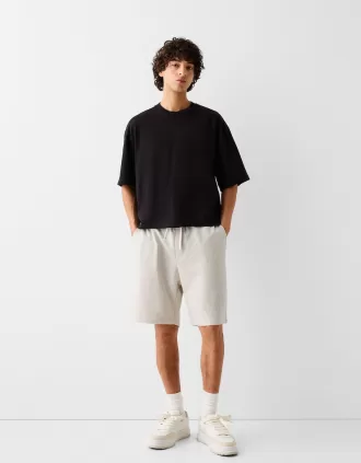 Plush bermuda shorts