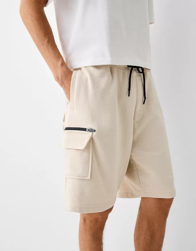 Plush cargo Bermuda shorts Plush cargo Bermuda shorts
