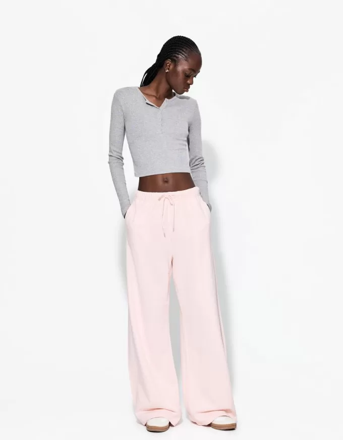 Plush pants with side seams Plush pants with side seams