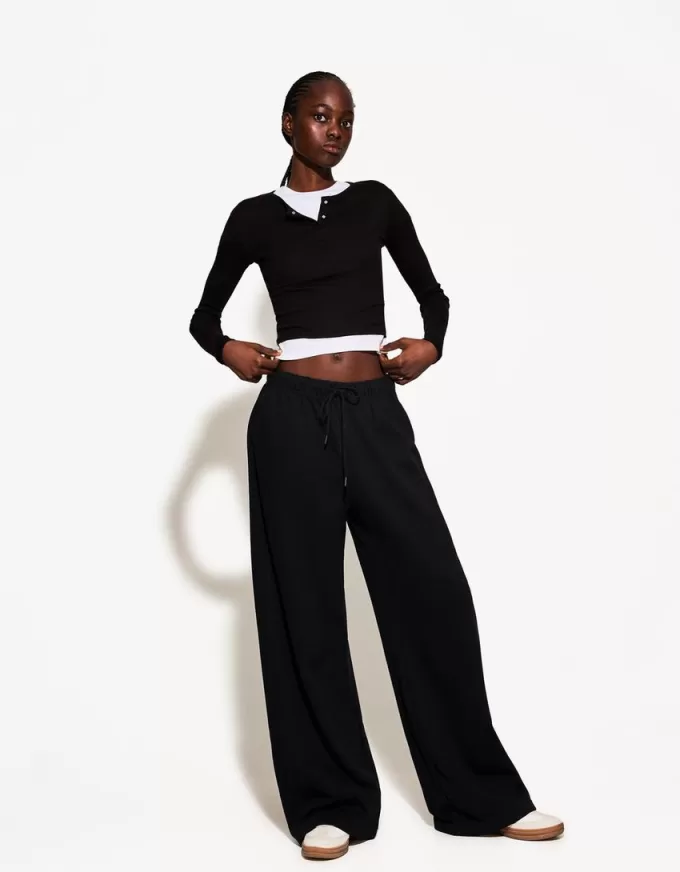 Plush pants with side seams Plush pants with side seams