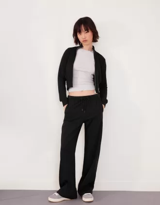 Plush pants with side seams