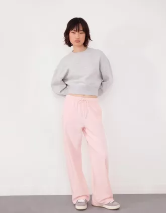 Plush pants with side seams