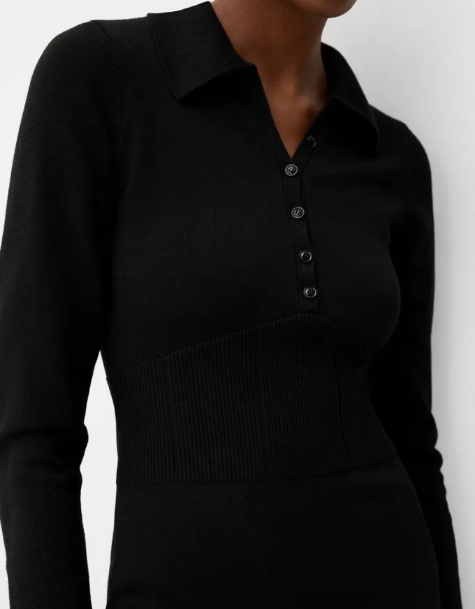 Polo collar midi dress Polo collar midi dress