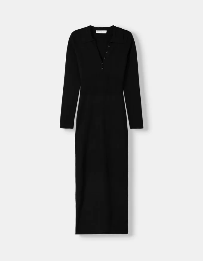 Polo collar midi dress Polo collar midi dress