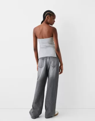 Ponte di Roma knit bandeau top with gathered detail