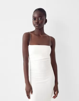 Ponte di Roma midi dress with straps