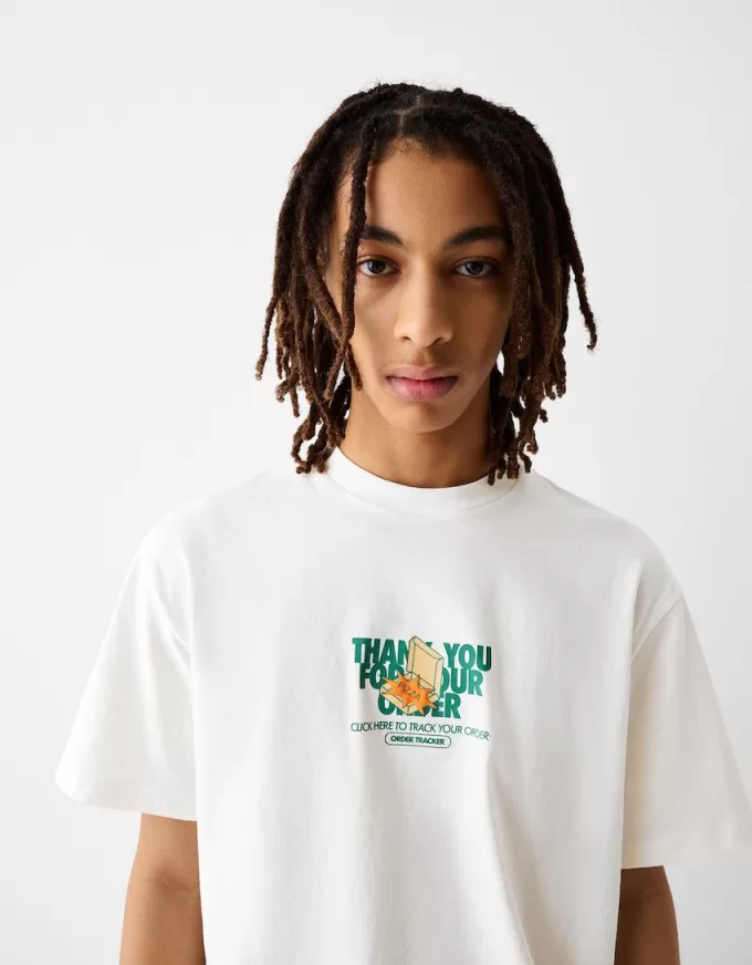 Printed boxy-fit short sleeve T-shirt Printed boxy-fit short sleeve T-shirt