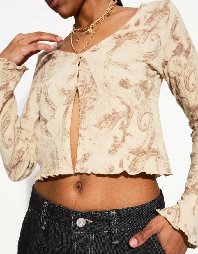 Printed jacket with buttons Printed jacket with buttons