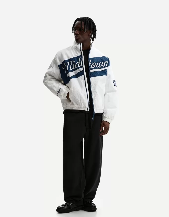 Printed puffer jacket