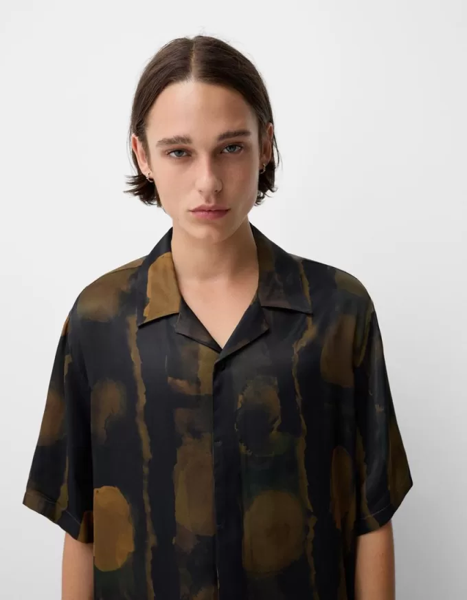 Printed short sleeve boxy fit shirt Printed short sleeve boxy fit shirt