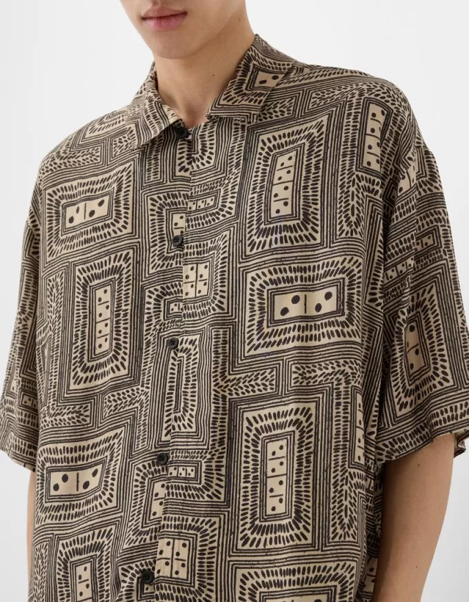 Printed short sleeve boxy fit shirt Printed short sleeve boxy fit shirt