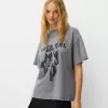 Printed short sleeve oversize T-shirt