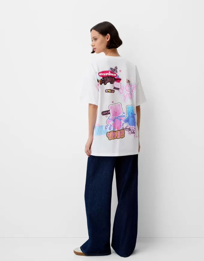 Printed short sleeve oversize T-shirt Printed short sleeve oversize T-shirt