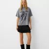 Printed short sleeve oversize T-shirt