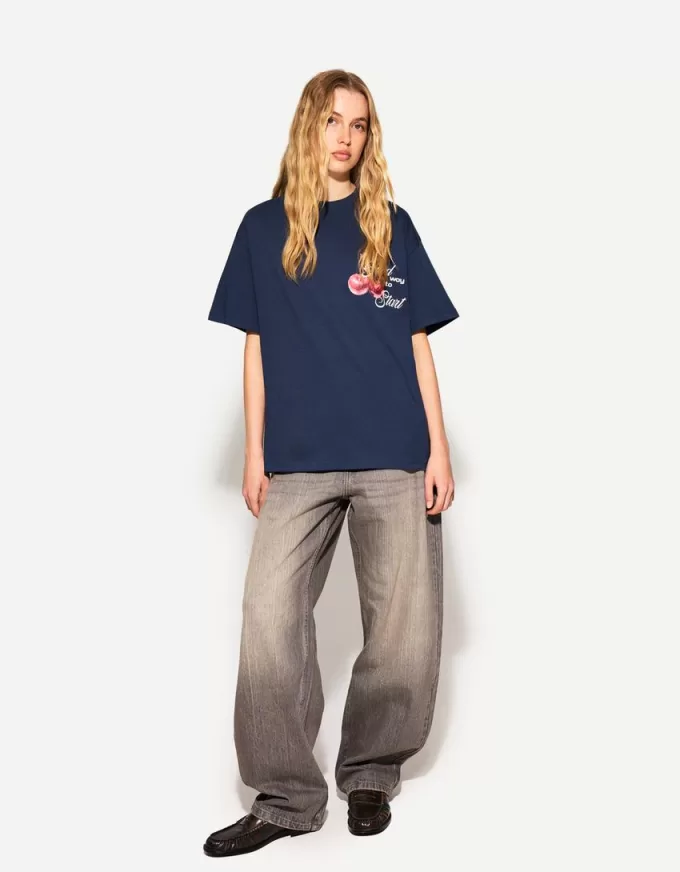 Printed short sleeve oversize T-shirt Printed short sleeve oversize T-shirt