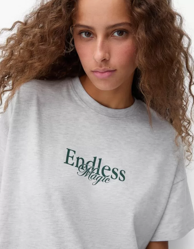 Printed short sleeve oversize T-shirt