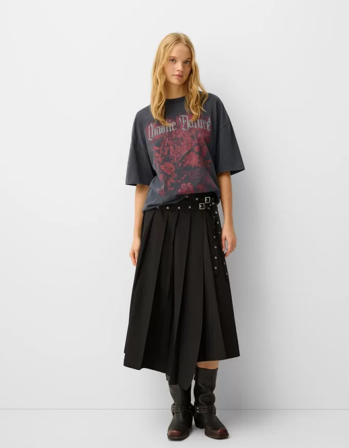 Printed short sleeve oversize T-shirt