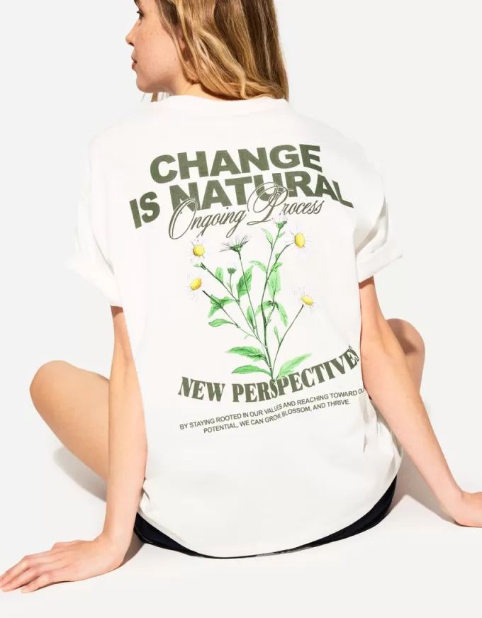 Printed short sleeve oversize T-shirt