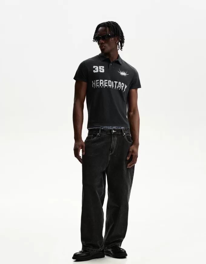 Printed short sleeve polo shirt Printed short sleeve polo shirt