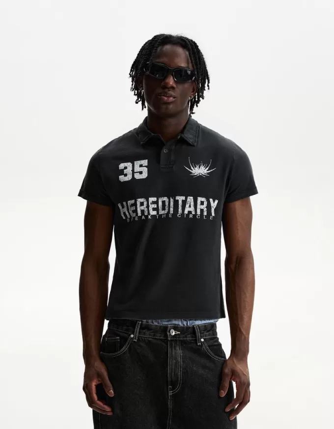 Printed short sleeve polo shirt Printed short sleeve polo shirt