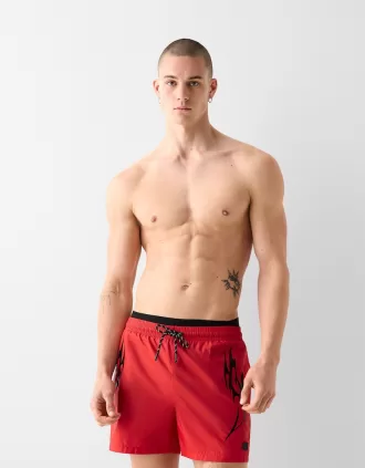 Printed sporty board shorts