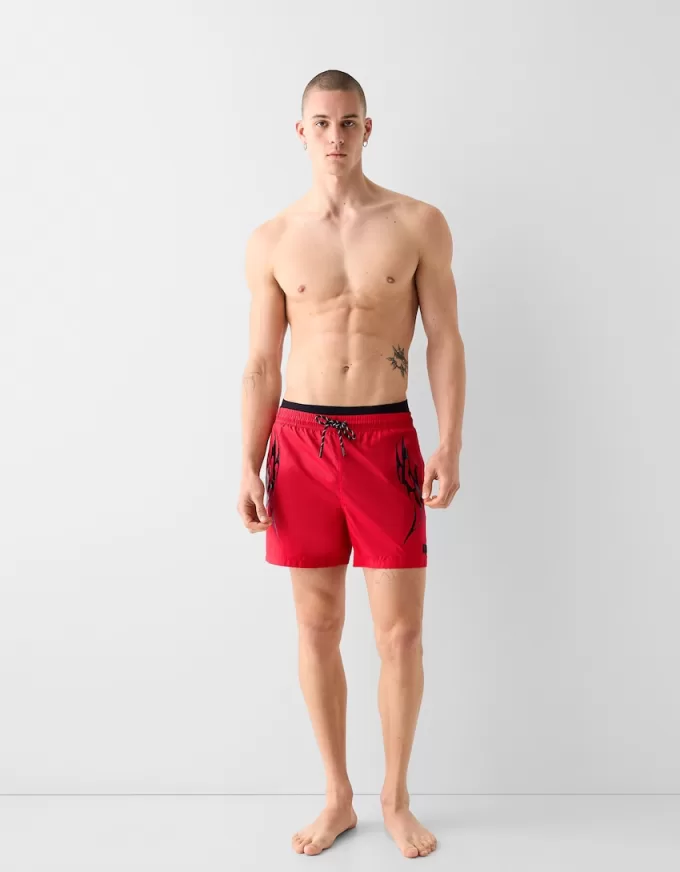 Printed sporty board shorts Printed sporty board shorts