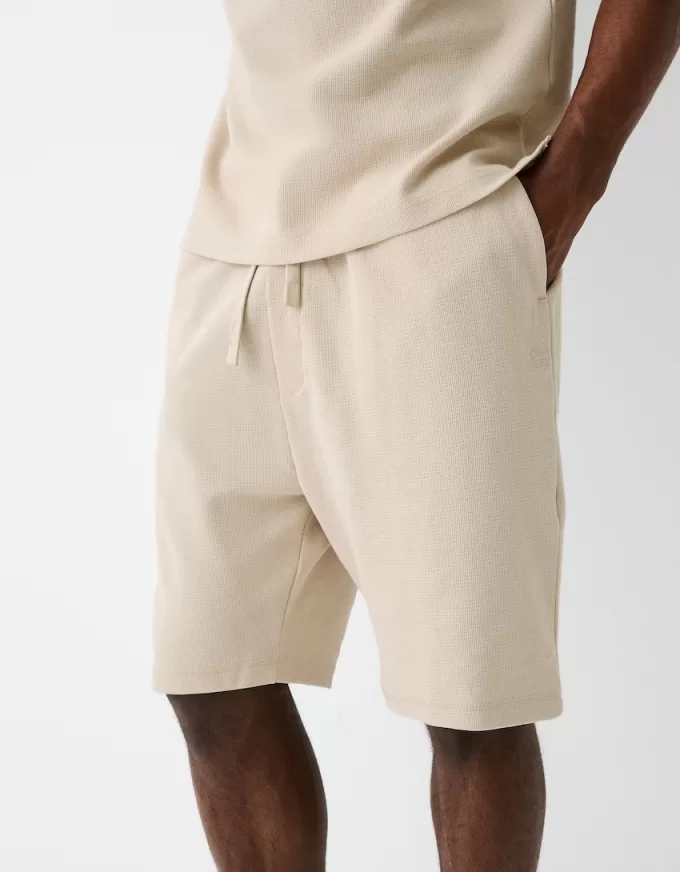 Relaxed-fit plush textured Bermuda shorts Relaxed-fit plush textured Bermuda shorts