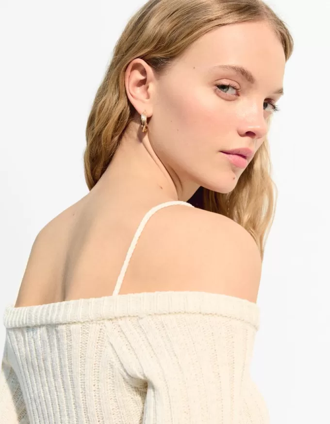 Ribbed Bardot sweater Ribbed Bardot sweater