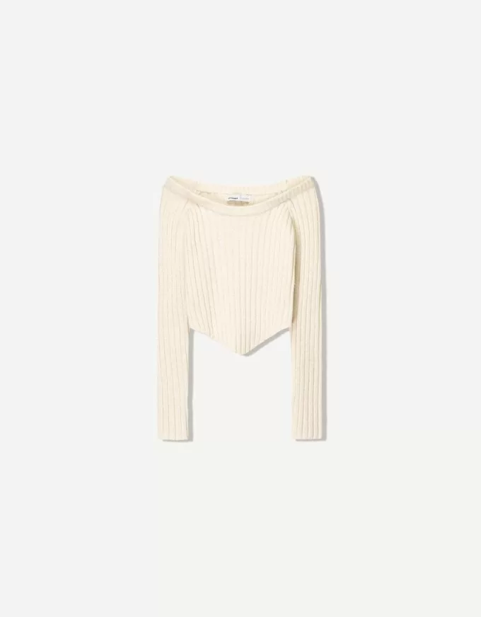 Ribbed Bardot sweater Ribbed Bardot sweater