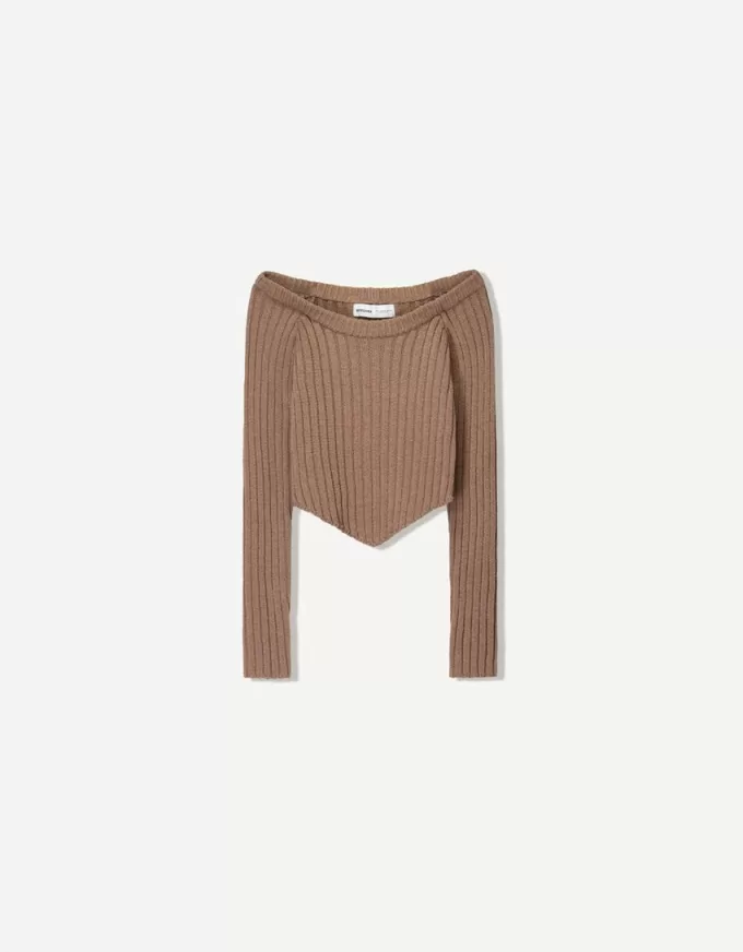 Ribbed Bardot sweater Ribbed Bardot sweater
