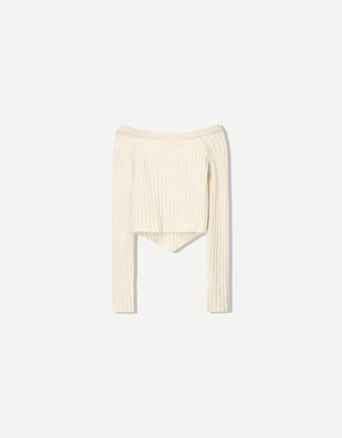 Ribbed Bardot sweater Ribbed Bardot sweater