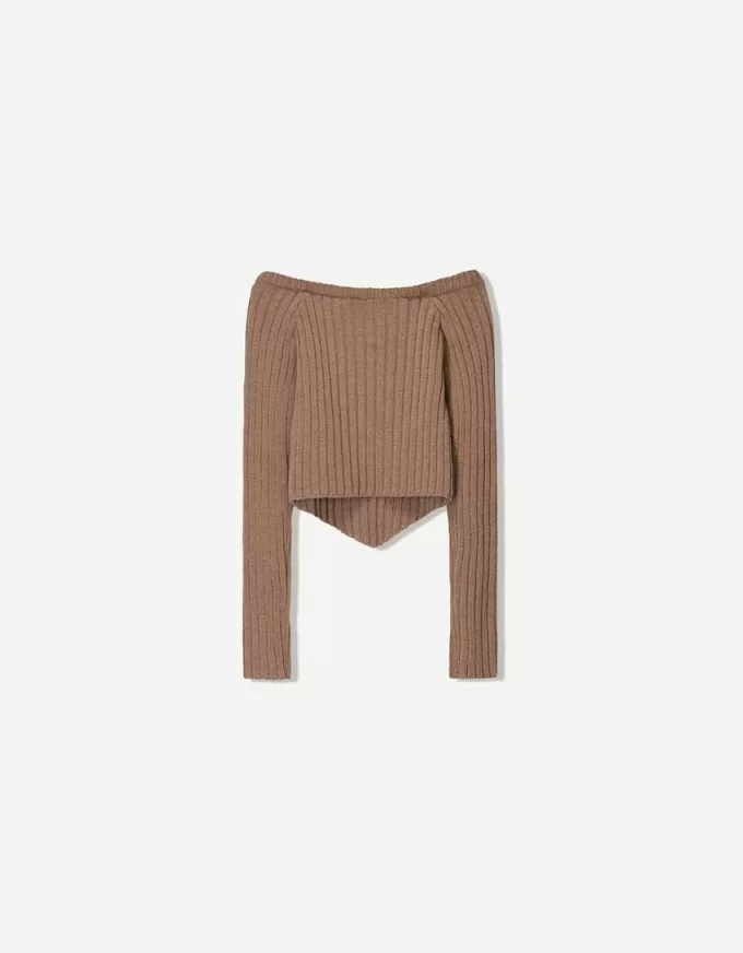 Ribbed Bardot sweater Ribbed Bardot sweater
