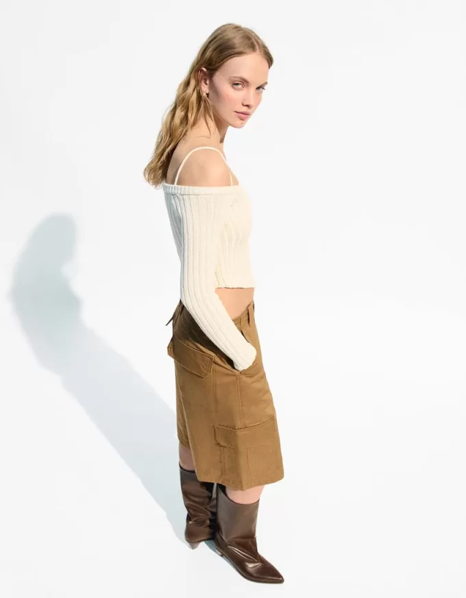 Ribbed Bardot sweater Ribbed Bardot sweater