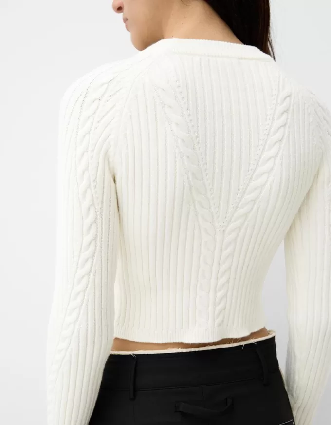 Ribbed cable-knit sweater Ribbed cable-knit sweater