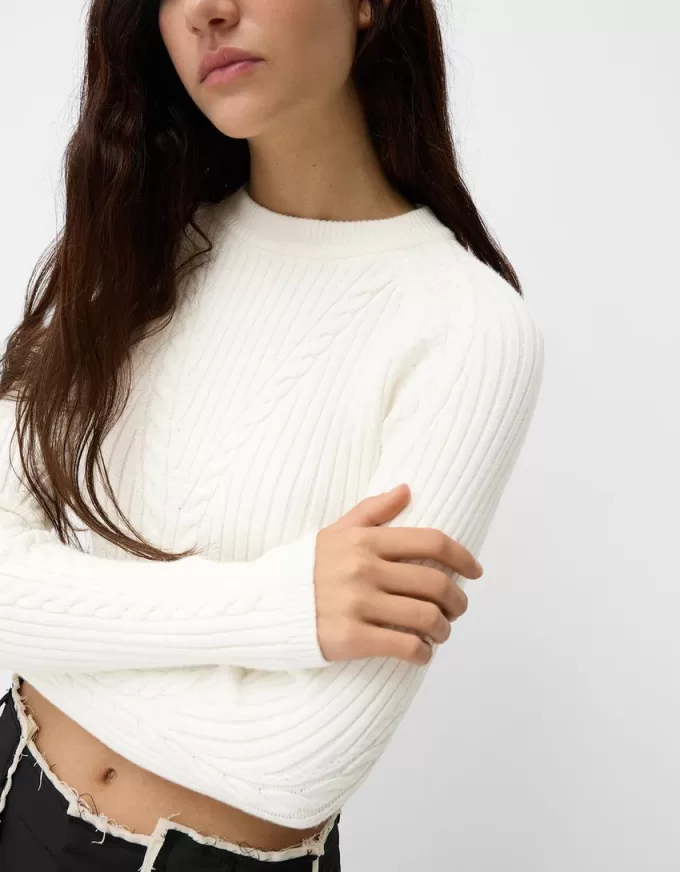 Ribbed cable-knit sweater Ribbed cable-knit sweater