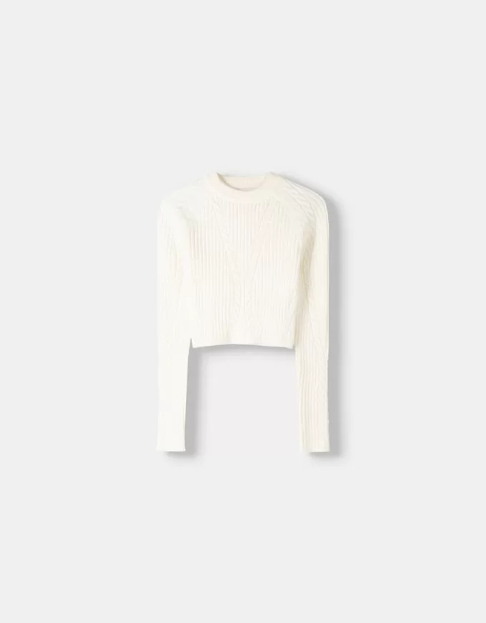 Ribbed cable-knit sweater Ribbed cable-knit sweater