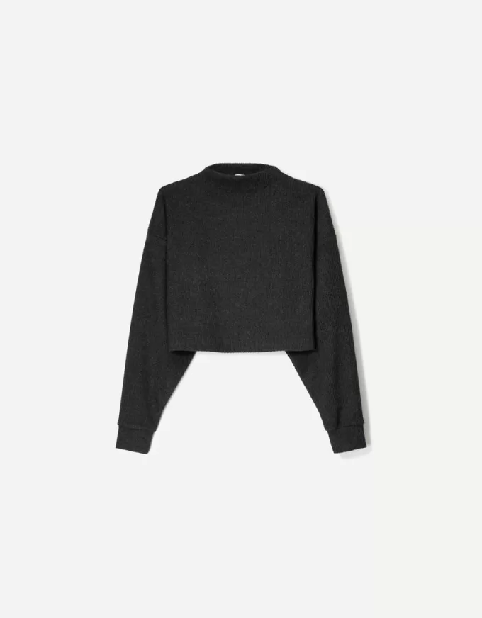 Ribbed soft touch high neck sweater Ribbed soft touch high neck sweater