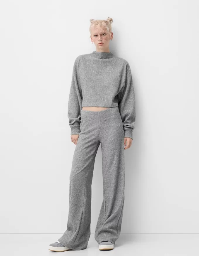 Ribbed soft touch high neck sweater Ribbed soft touch high neck sweater